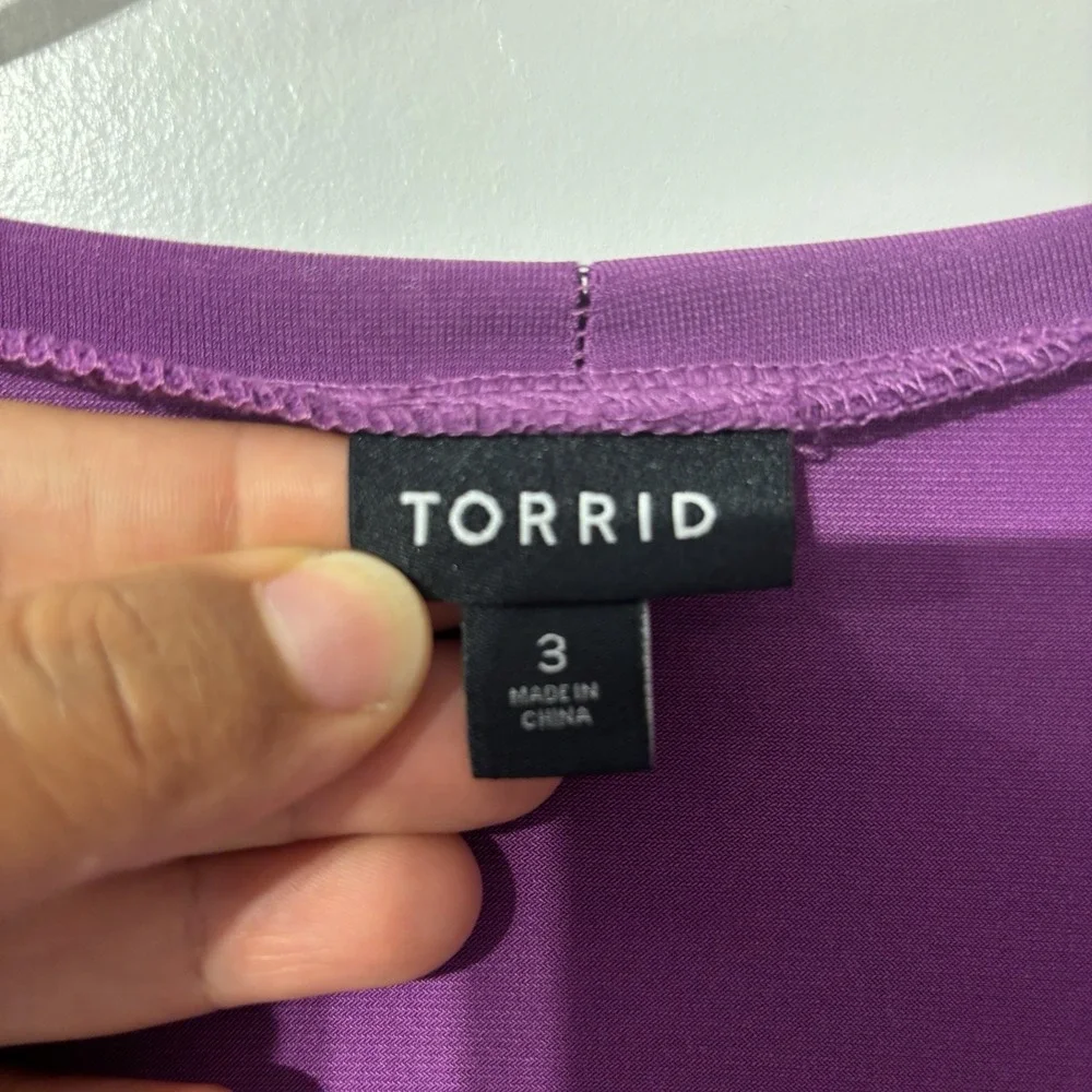 Torrid Duster Cardigan Kimono Purple Plus Size 3 Open Front Long Sleeve Casual